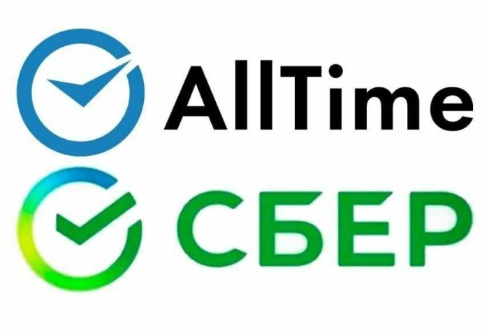 Логотип Сбербанка и AllTime